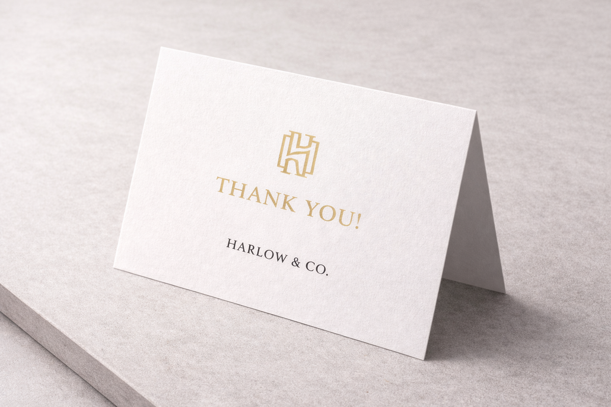 Folded Thank You Cards